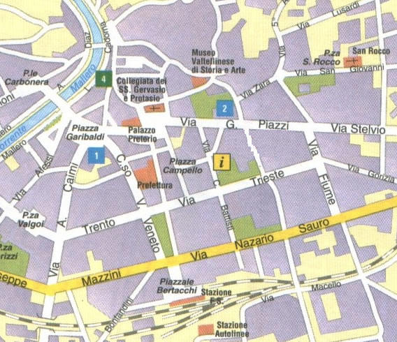 Map of Sondrio